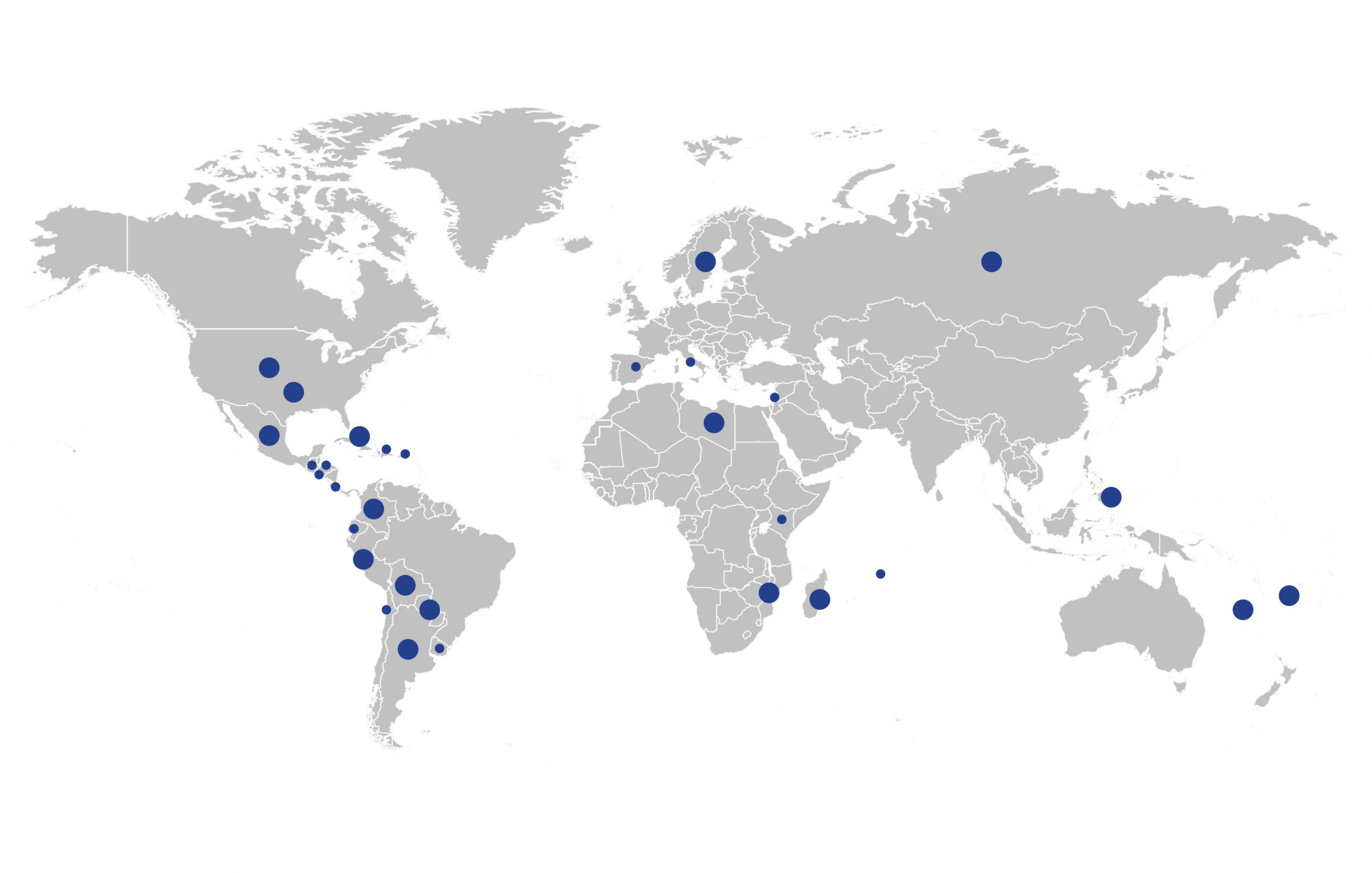 countries where philos has helped map